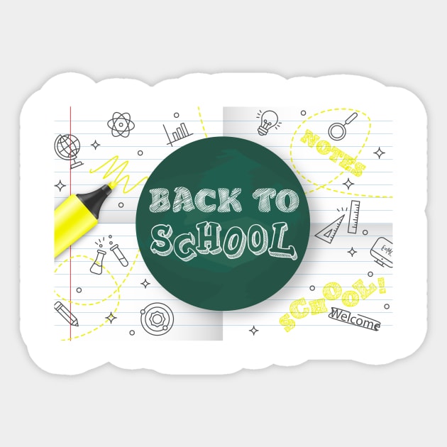 Back to School Sticker by vladocar